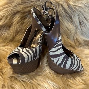 Sam Edelman zebra heel, size 7